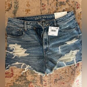 American Eagle NWT Strigid Denim Distressed Shorts